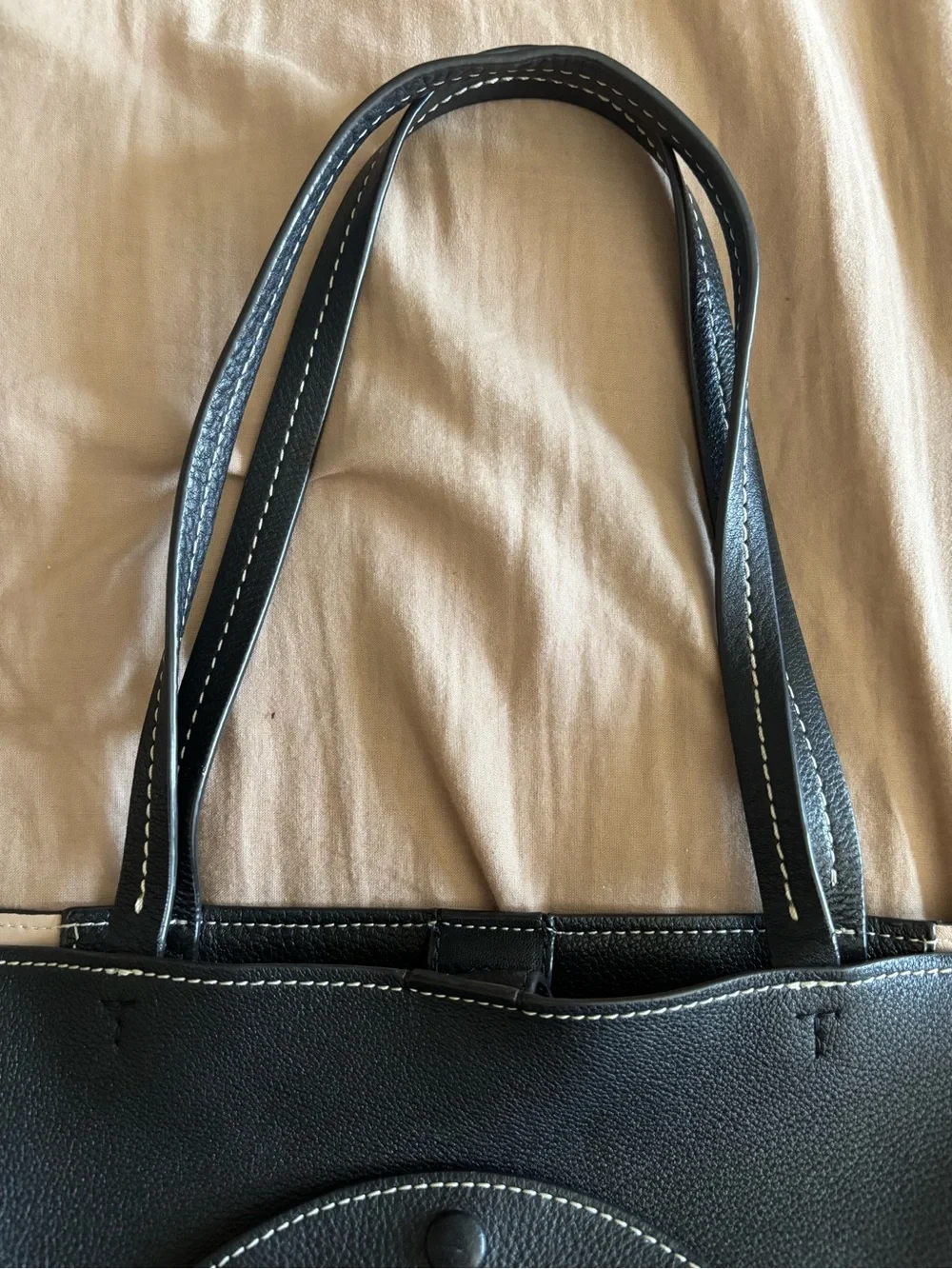Tory Burch Black Large Leather Tote Bag